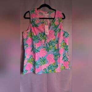 Lilly pulitzer essie top Ibiza Pineapple Shake NWT sz XXL